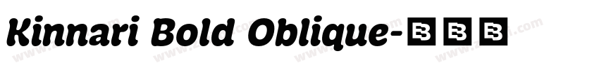 Kinnari Bold Oblique字体转换
